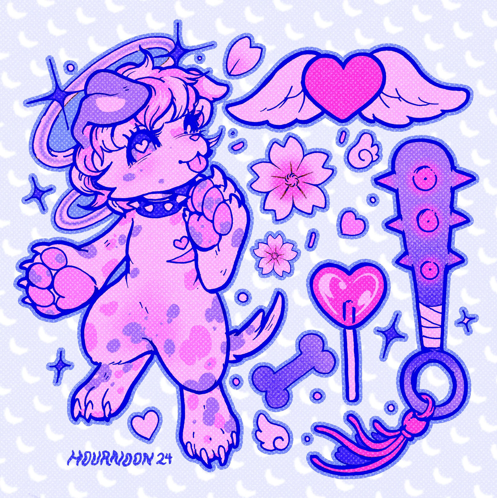 wink the pastel dalmatian - oc